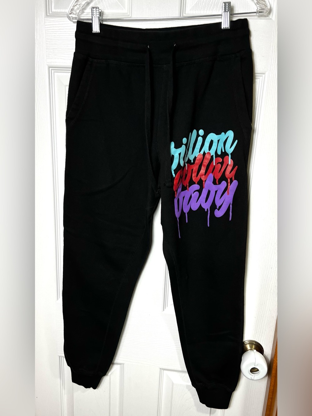 Billion Dollar Baby Men’s Sweatpants Graphic Sweats Joggers Jogger Pants Black S